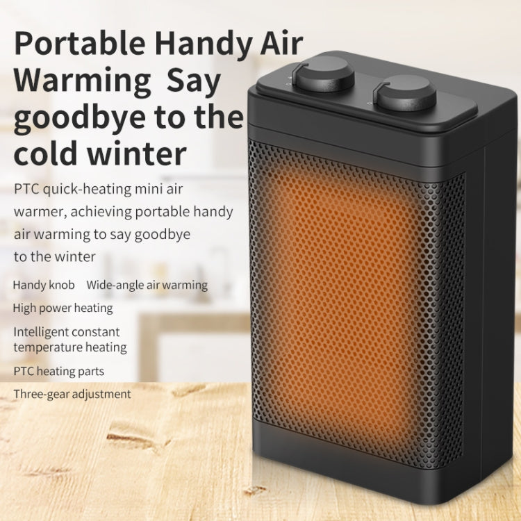 Office Household Mute Desktop Shaking Head Electric Heaters, Spec: Knob (UK Plug)