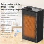 Office Household Mute Desktop Shaking Head Electric Heaters, Spec: Screen (UK Plug)