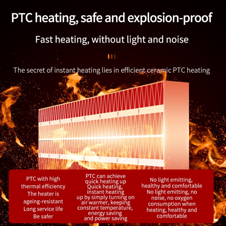 Office Household Mute Desktop Shaking Head Electric Heaters, Spec: Screen (UK Plug)