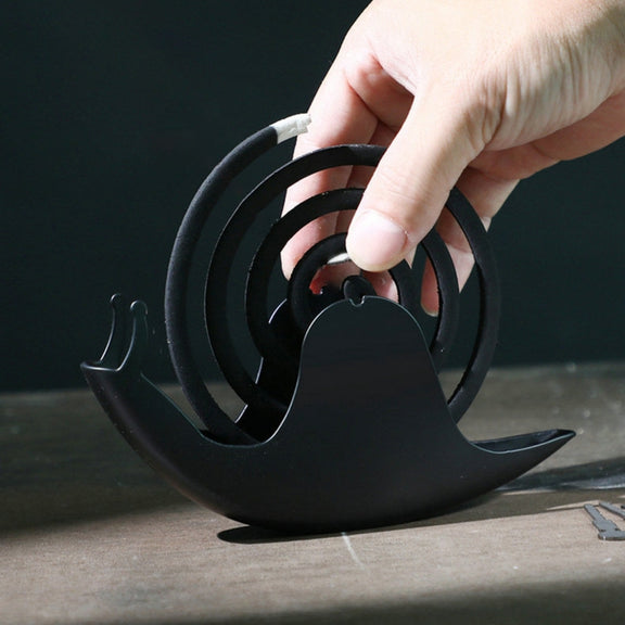 Snail Shape Mosquito Coil Tray Fireproof Mosquito Coil Rack(White)