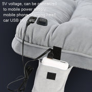 10W 5V USB Adjustable Temperature Graphene Heated Cushion Office Chair Cushion(Light Grey)