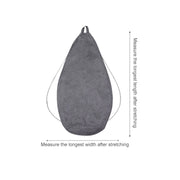 Lazy Sofa Bean Bag Chair Fabric Cover, Size: Large(Dark Gray)