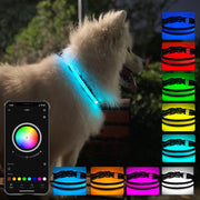 LED Rechargeable Wear-resistant and Water-resistant Pet Lighting Collar, Size: S(Black)