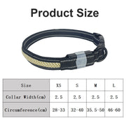 LED Rechargeable Wear-resistant and Water-resistant Pet Lighting Collar, Size: M(Black)