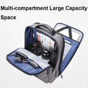Bopai 61-121518 Multi-compartment Water-resistant Expandable Backpack with USB Charging Hole(Dark Gray)