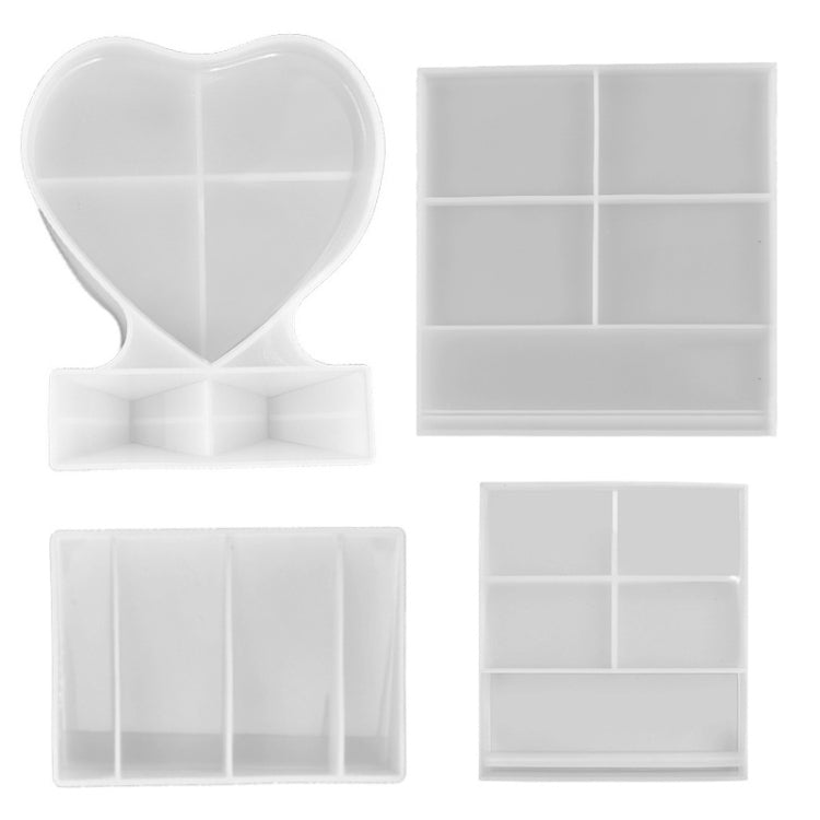 Heart-shaped Square Photo Frame Display DIY Silicone Mould, Spec: L (Square)