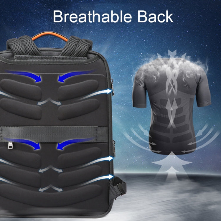 Bopai 61-120621A Outdoor Water-resistant Laptop Backpack with USB Charging Port, Spec: Regular Version