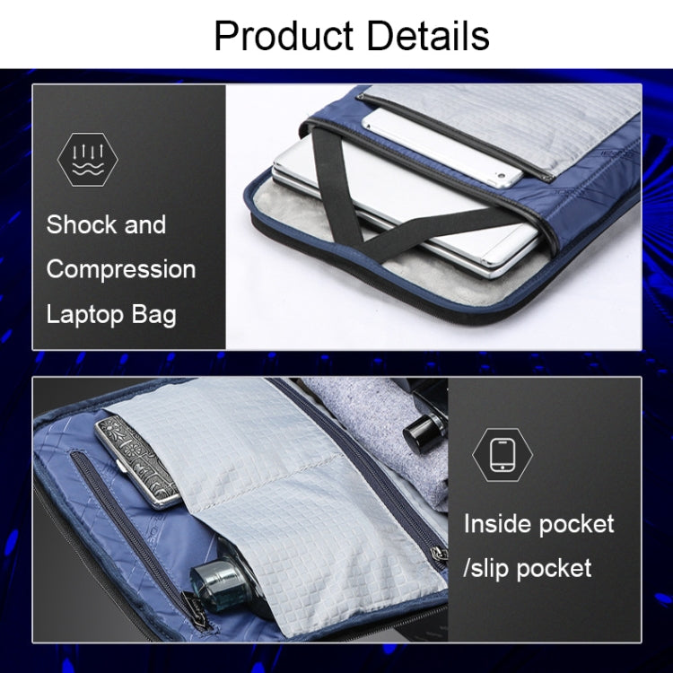 Bopai 61-120621A Outdoor Water-resistant Laptop Backpack with USB Charging Port, Spec: Regular Version