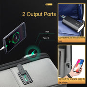 Bopai 61-68118 Multifunctional Wear-resistant Anti-theft Laptop Backpack with USB Charging Hole(Silver Gray)
