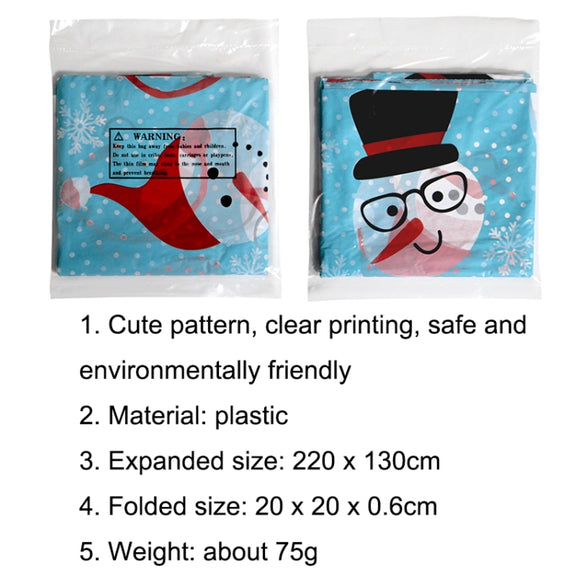 Christmas Halloween Party Event Decoration Tablecloth(Red Snowman)