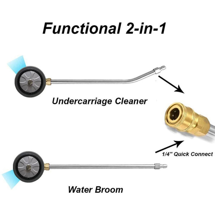 Car Chassis Washe 1/4 Quickly Inserts Road Cleaning Brush(Black)