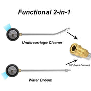 Car Chassis Washe 1/4 Quickly Inserts Road Cleaning Brush(Grey)