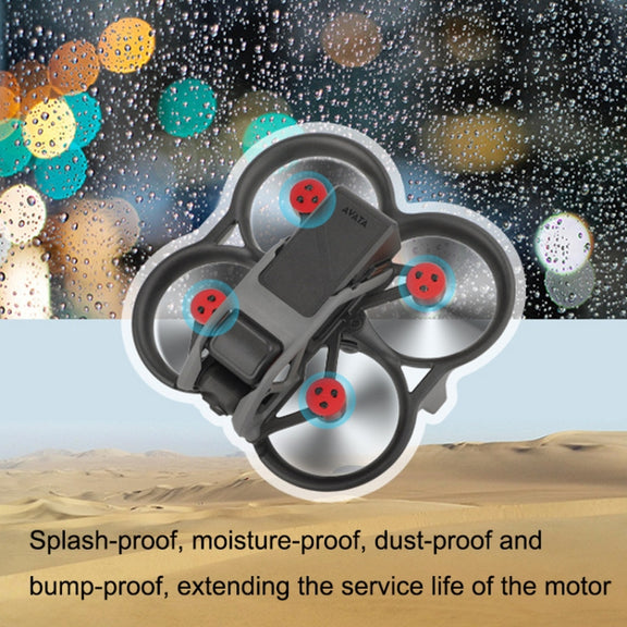 4 PCS / Set Sunnylife AT-MD475 Dust-proof Water-resistant Aluminum Alloy Motor Cover For DJI Avata(Black)