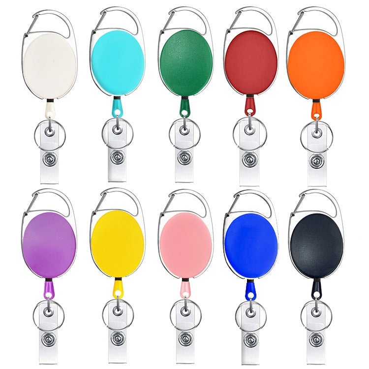 68cm Retractable Pull Badge Reel Zinc Alloy ID Lanyard Name Tag Card Badge Holder(Red)