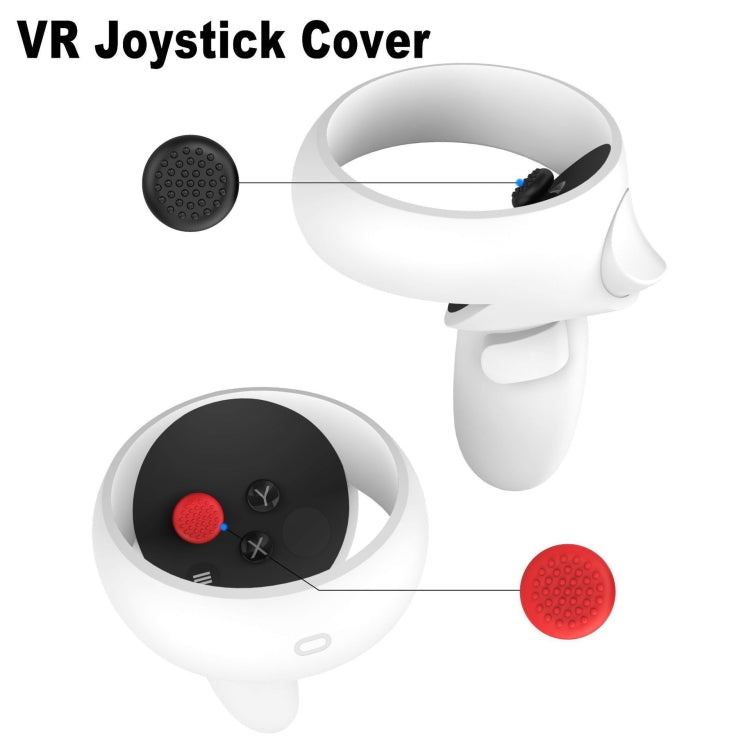 VR Silicone Eye Mask+Lens Protective Cover+Joystick Hat, For Meta Quest 2(Gray)