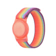 220mm  For AirTag Tracker Child Adult Nylon Strap Wristband Protective Case (Rainbow) - Watch Strap Series by PMC TechLife | Online Shopping South Africa | PMC TechLife | Buy Now Pay Later Mobicred
