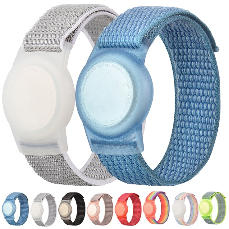 170mm For AirTag Tracker Child Adult Nylon Strap Wristband Protective Case  (Bright Yellow)