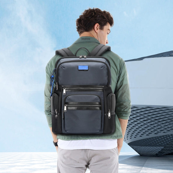Bopai 61-121981 Multifunctional Anti-theft Laptop Business Backpack with USB Charging Hole(Navy Blue)