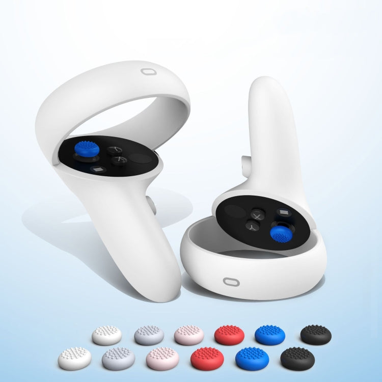 20 PCS Peripheral Button VR Handle Rocker Silicone Protective Cover, For Meta Quest 2(Blue)