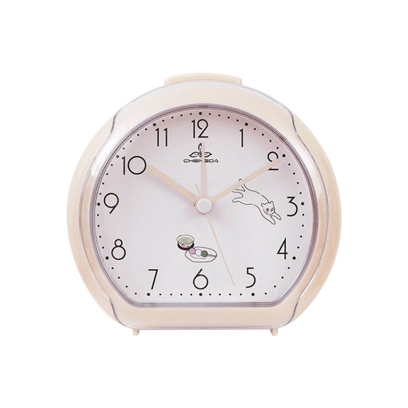 Cute Children Small Alarm Clock Bedside Night Light Clock(A306 Beige)