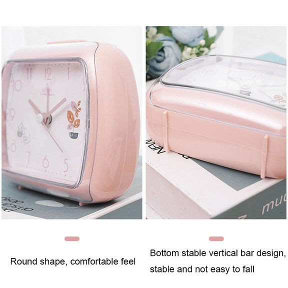 Cute Children Small Alarm Clock Bedside Night Light Clock(A306 Beige)