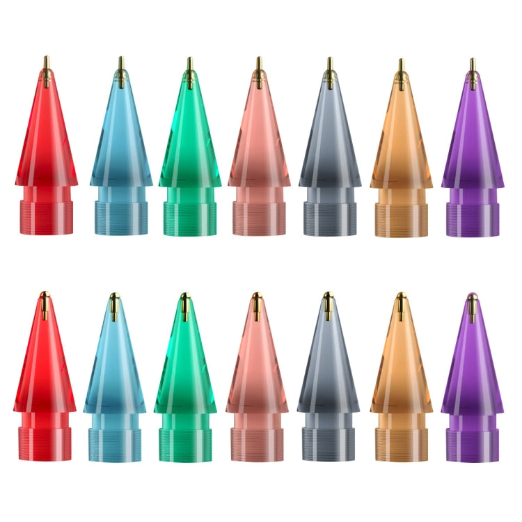 For Apple Pencil 1/2 2pcs Stylus Transparent Replacement Needle Nib, Spec: Extended (Blue)