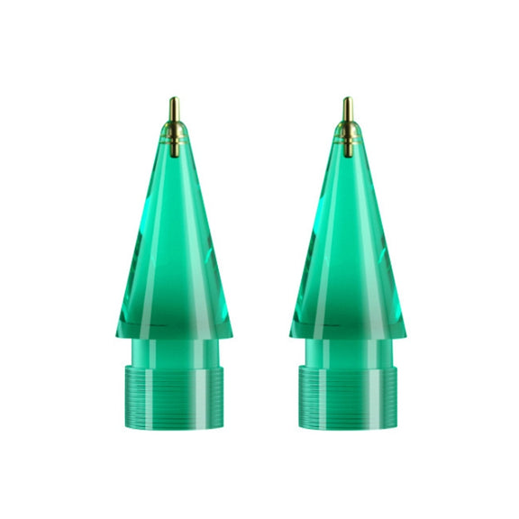 For Apple Pencil 1/2 2pcs Stylus Transparent Replacement Needle Nib, Spec: Extended (Green)
