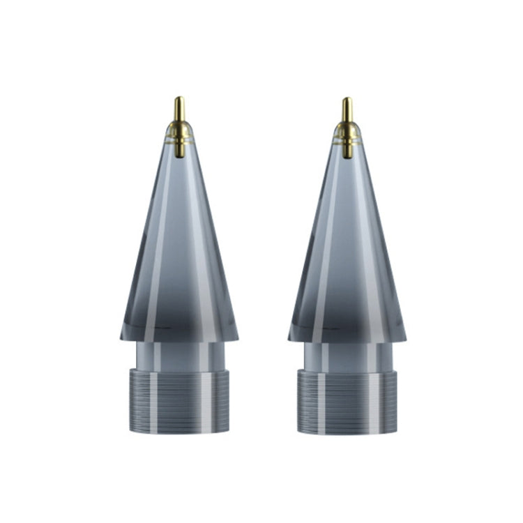 For Apple Pencil 1/2 2pcs Stylus Transparent Replacement Needle Nib, Spec: Extended (Gray)