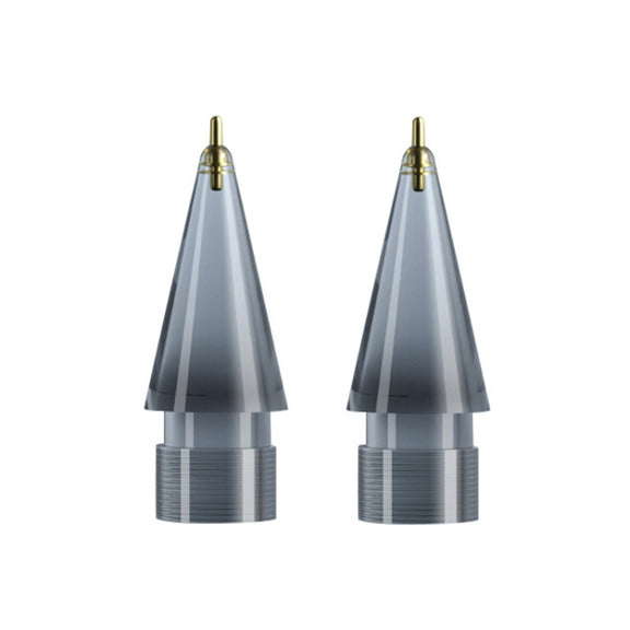 For Apple Pencil 1/2 2pcs Stylus Transparent Replacement Needle Nib, Spec: Extended (Gray)