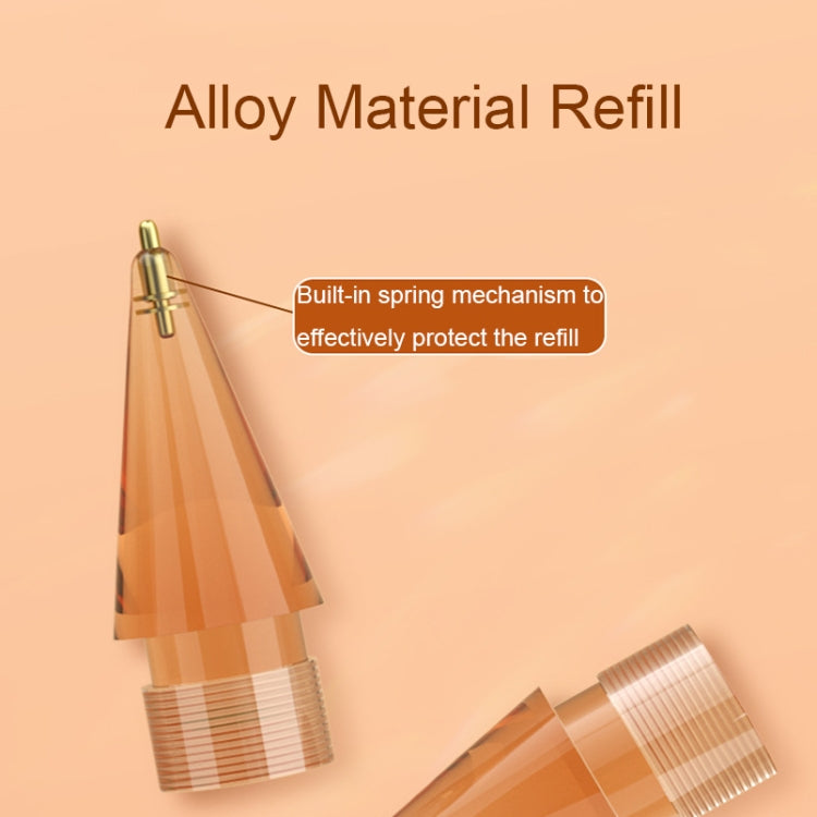 For Apple Pencil 1/2 2pcs Stylus Transparent Replacement Needle Nib, Spec: Extended (Gray)