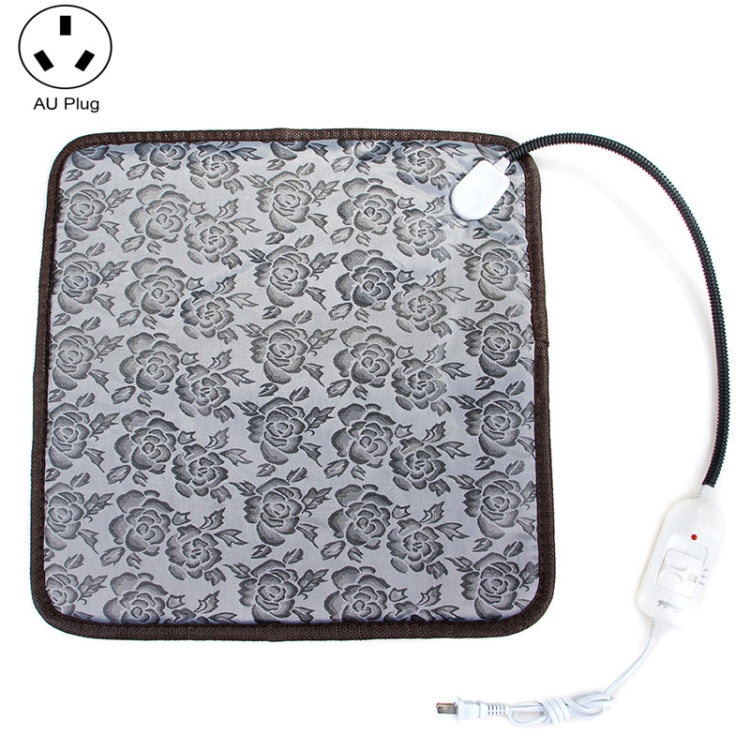 Water-resistant Bite-proof Wear-resistant Adjustable Temperature Pet Electric Blanket, Specification: 45x45cm(AU Plug Flower)