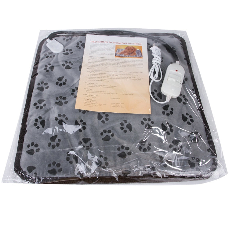 Water-resistant Bite-proof Wear-resistant Adjustable Temperature Pet Electric Blanket, Specification: 45x45cm(AU Plug Flower)