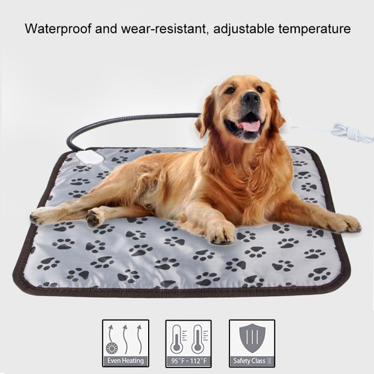 Water-resistant Bite-proof Wear-resistant Adjustable Temperature Pet Electric Blanket, Specification: 45x45cm(AU Plug Flower)