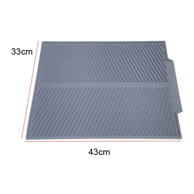 Silicone Drain Pad Kitchen Multifunctional Thermal Insulation Drying Pad(Grey)