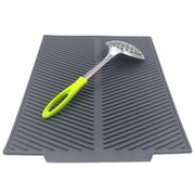 Silicone Drain Pad Kitchen Multifunctional Thermal Insulation Drying Pad(Grey)