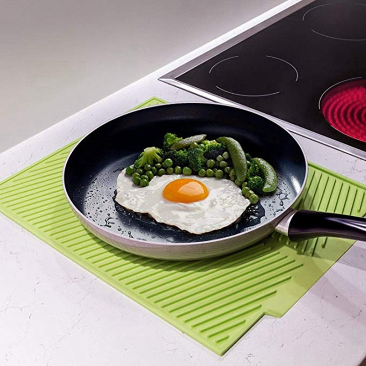 Silicone Drain Pad Kitchen Multifunctional Thermal Insulation Drying Pad(Grey)