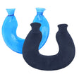 U-shaped PVC Hot Compress Shoulder And Neck Explosion-proof Water Injection Hot Water Bag(Blue + Cyan Knitted) - Hot Water Bags by PMC TechLife | Online Shopping South Africa | PMC TechLife | Buy Now Pay Later Mobicred