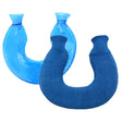 U-shaped PVC Hot Compress Shoulder And Neck Explosion-proof Water Injection Hot Water Bag(Blue Light Cyan Knitted) - Hot Water Bags by PMC TechLife | Online Shopping South Africa | PMC TechLife | Buy Now Pay Later Mobicred