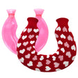 U-shaped PVC Hot Compress Shoulder And Neck Explosion-proof Water Injection Hot Water Bag(Rose Red + Red Love Knitted) - Hot Water Bags by PMC TechLife | Online Shopping South Africa | PMC TechLife | Buy Now Pay Later Mobicred
