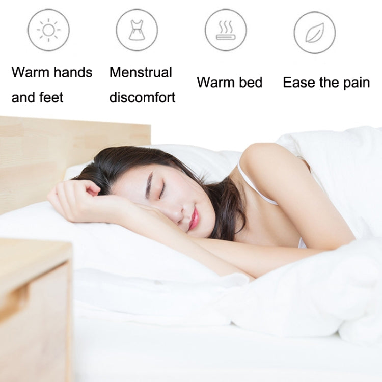 U-shaped PVC Hot Compress Shoulder And Neck Explosion-proof Water Injection Hot Water Bag(Blue + Navy Crystal)