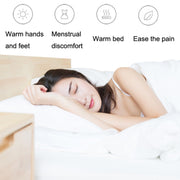 U-shaped PVC Hot Compress Shoulder And Neck Explosion-proof Water Injection Hot Water Bag(Blue + Gray Knitted)