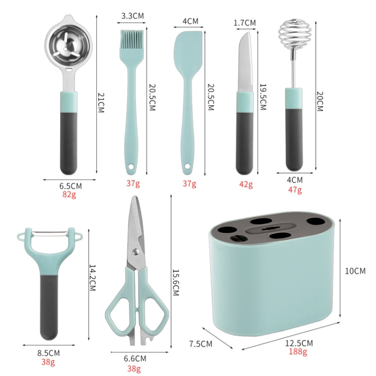 5 PCS / Set Stainless Steel Peeler Kitchen Gadgets Set With Storage Holder