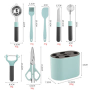 6 PCS / Set Stainless Steel Peeler Kitchen Gadgets Set With Storage Holder