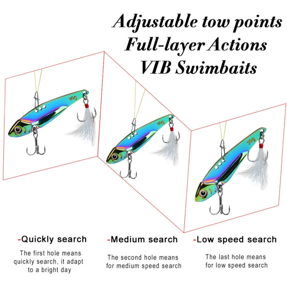 PROBEROS DW559 Colorful VIB Sequenant Far Subsidine Lure Bait, Specification: 7g