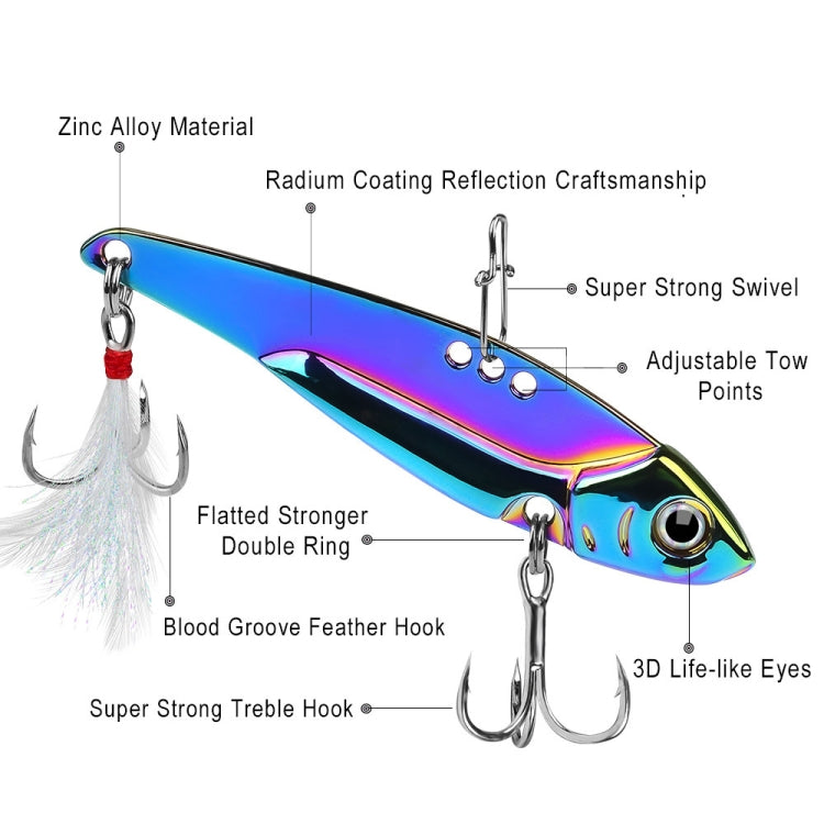PROBEROS DW559 Colorful VIB Sequenant Far Subsidine Lure Bait, Specification: 12g
