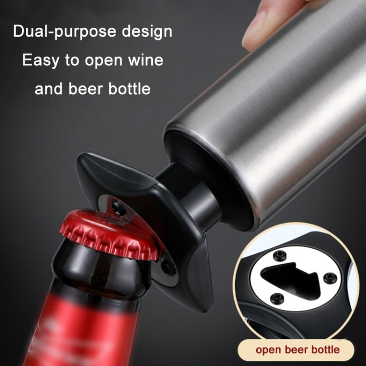 Kitchen Stainless Steel Wine Bottle Opener Household Tools(Black)