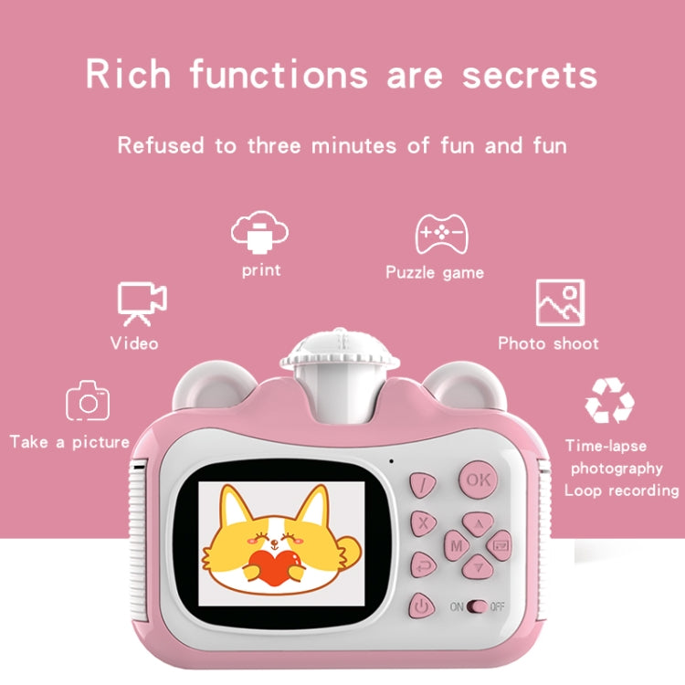 KX01-1 Smart Photo and Video Color Digital Kids Camera without Memory Card(Pink+White)