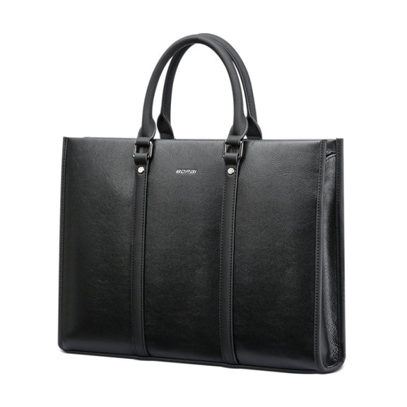 Bopai 11-98711 Multifunctional Business Water-resistant Wearable Laptop Handbag(Black)