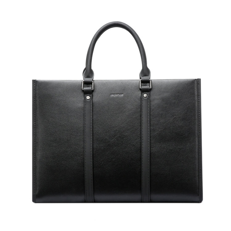 Bopai 11-98711 Multifunctional Business Water-resistant Wearable Laptop Handbag(Black)