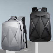 160 Large Capacity ABS Water-resistant Laptop Backpack with USB Charging Port(Black)